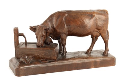 Lot 967 - A LATE 19TH CENTURY SWISS BLACK FOREST CARVED...
