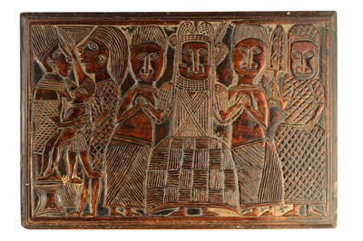 Lot 971 - A 19TH CENTURY CARVED HARDWOOD AFRICAN BENIN...