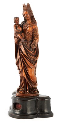 Lot 973 - A 17TH CENTURY CARVED BOXWOOD SCULPTURE,...