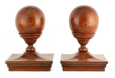 Lot 976 - A PAIR OF 19TH CENTURY SPHERICAL SHAPED HONEY...