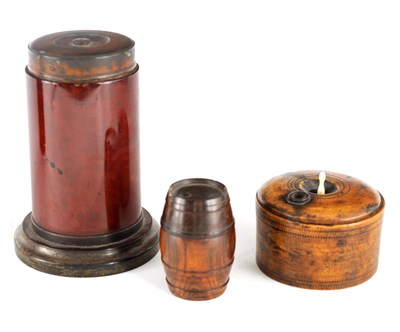 Lot 977 - A 19TH CENTURY TREEN WARE MINIATURE ROULETTE...