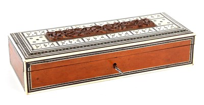 Lot 990 - A 19TH CENTURY ANGLO INDIAN FINELY INLAID...