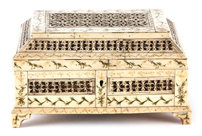 Lot 997 - A LATE 18TH CENTURY RUSSIAN ENGRAVED BONE...