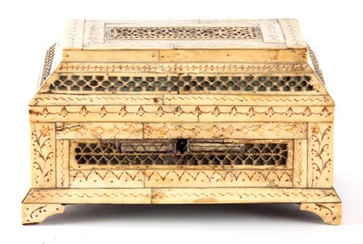 Lot 999 - A LATE 18TH CENTURY RUSSIAN ENGRAVED BONE...