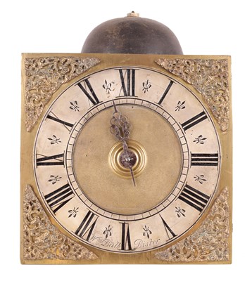 Lot 1368 - WILLIAM BALL, BISTER. AN EARLY 18TH CENTURY HOOK AND SPIKE WALL CLOCK