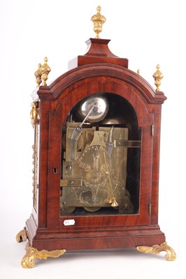 Lot 912 - THOMAS BEST, LONDON  A FINE GEORGE III ORMOLU MOUNTED MAHOGANY MUSICAL BRACKET CLOCK