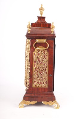 Lot 912 - THOMAS BEST, LONDON  A FINE GEORGE III ORMOLU MOUNTED MAHOGANY MUSICAL BRACKET CLOCK