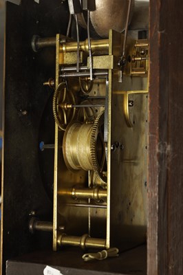 Lot 823 - WILLIAM DUTTON, LONDON  A FINE AND RARE GEORGE III FIGURED MAHOGANY GRAND SONNERIE STRIKING LONGCASE CLOCK