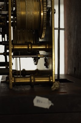 Lot 823 - WILLIAM DUTTON, LONDON  A FINE AND RARE GEORGE III FIGURED MAHOGANY GRAND SONNERIE STRIKING LONGCASE CLOCK