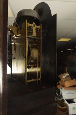 Lot 823 - WILLIAM DUTTON, LONDON  A FINE AND RARE GEORGE III FIGURED MAHOGANY GRAND SONNERIE STRIKING LONGCASE CLOCK
