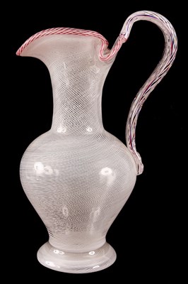Lot 4 - A STYLISH LATE 19TH CENTURY FRENCH GLASS EWER...