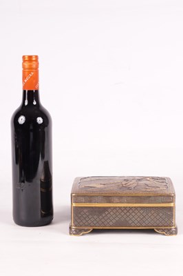 Lot 113 - A LARGE JAPANESE MEIJI PERIOD MIXED METAL INLAID IRON BOX