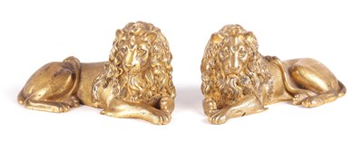 Lot 513 - A GOOD PAIR OF REGENCY ENGLISH GILT BRONZE SCULPTURES