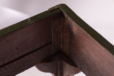 Lot 984 - A RARE GEORGE I KINGWOOD CONCERTINA ACTION CARD TABLE