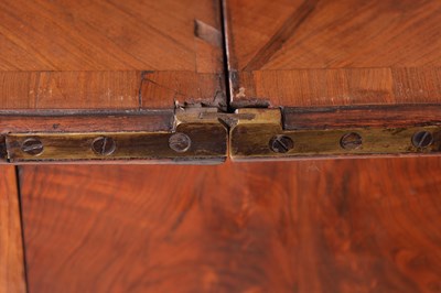 Lot 984 - A RARE GEORGE I KINGWOOD CONCERTINA ACTION CARD TABLE