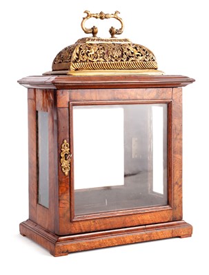 Lot 855 - A WILLIAM AND MARY BURR WALNUT BASKET TOP BRACKET CLOCK CASE