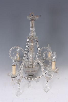 Lot 266 - AN ORNATE CRYSTAL CUT GLASS 4 BRANCH...