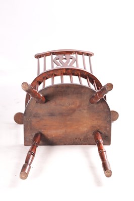 Lot 1019 - AN 18TH CENTURY ASH AND ELM COMB BACK WINDSOR CHAIR