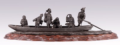Lot 138 - AN IMPRESSIVE MEIJI PERIOD JAPANESE BRONZE SCULPTURE