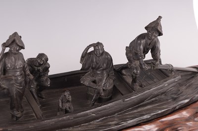 Lot 138 - AN IMPRESSIVE MEIJI PERIOD JAPANESE BRONZE SCULPTURE