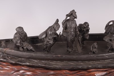 Lot 138 - AN IMPRESSIVE MEIJI PERIOD JAPANESE BRONZE SCULPTURE