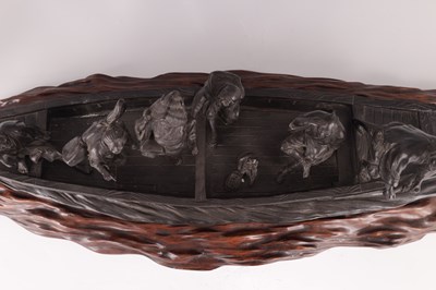 Lot 138 - AN IMPRESSIVE MEIJI PERIOD JAPANESE BRONZE SCULPTURE