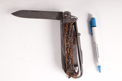 Lot 345 - AN OVERSIZED 19TH CENTURY COACHMAN'S MULTIBLADE FOLDING POCKET KNIFE