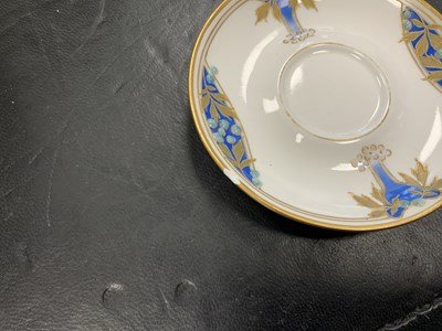 Lot 51 - A SET OF TEN ART NOUVEAU KPM PORCELAIN COFFEE CUPS AND SAUCERS