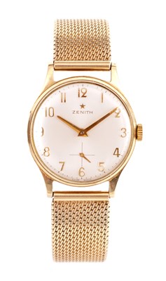 Lot 266 - A GENTLEMAN'S 1970'S 9CT GOLD ZENITH WRISTWATCH