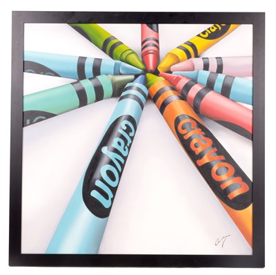Lot 737 - CHRIS MORGAN ACRYLIC ON BOARD - STILL LIFE