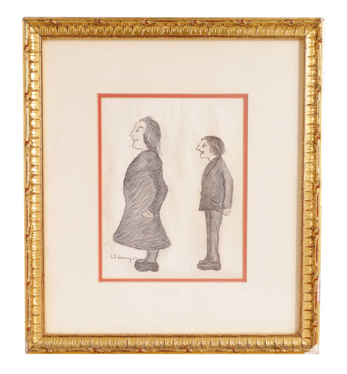 Lot 731 - LAURENCE STEPHEN LOWRY RBA RA (1887-1976) ORIGINAL PENCIL DRAWING ON PAPER