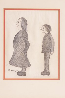 Lot 731 - LAURENCE STEPHEN LOWRY RBA RA (1887-1976) ORIGINAL PENCIL DRAWING ON PAPER