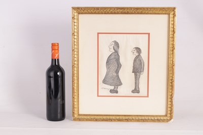 Lot 731 - LAURENCE STEPHEN LOWRY RBA RA (1887-1976) ORIGINAL PENCIL DRAWING ON PAPER