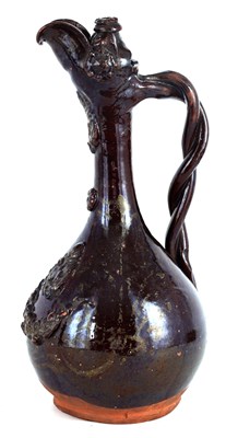 Lot 47 - A 19TH CENTURY CANAKKALE TURKISH POTTERY EWER