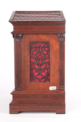 Lot 909 - A SMALL ENGLISH LATE 19TH CENTURY ROSEWOOD TRIPLE FUSEE EIGHT BELL QUARTER CHIMING BRACKET CLOCK