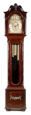 Lot 831 - STEPHENSON & SONS, MANCHESTER  A FINE QUALITY EDWARDIAN TUBE CHIMING MAHOGANY LONGCASE CLOCK