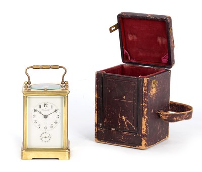 Lot 494 - A LATE 19TH CENTURY FRENCH GRAND SONNERIE QUARTER CHIMING CARRIAGE CLOCK