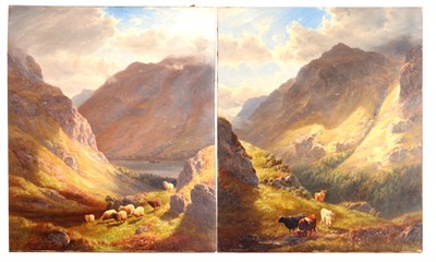 Lot 715 - WILLIAM DAVIES (1826 - 1910)  A PAIR OF  19TH CENTURY OILS ON CANVAS