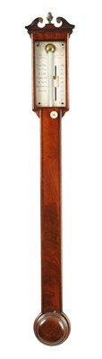 Lot 539 - ANONE & GARBANATI, No. 26 HOLBORN, LONDON.  A LATE GEORGE III MAHOGANY STICK BAROMETER