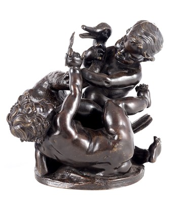 Lot 601 - A 19TH CENTURY FRENCH BRONZE SCULPTURE