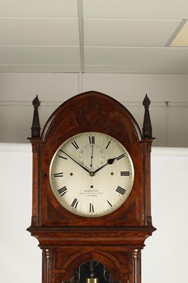Lot 911 - WEBSTER, QUEEN VICTORIA STREET, LONDON  A MID 19TH CENTURY POLLARD OAK QUARTER CHIMING REGULATOR LONGCASE CLOCK