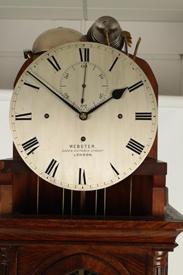 Lot 911 - WEBSTER, QUEEN VICTORIA STREET, LONDON  A MID 19TH CENTURY POLLARD OAK QUARTER CHIMING REGULATOR LONGCASE CLOCK
