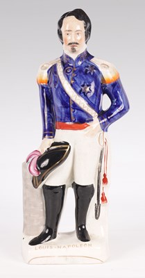 Lot 30 - A 19TH CENTURY STAFFORDSHIRE FIGURE OF NAPOLEON