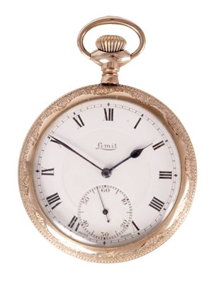 Lot 270 - AN AMERICAN LIMIT GOLDPLATED POCKET WATCH