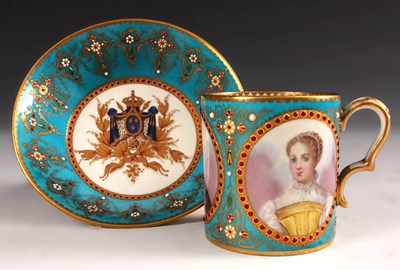 Lot 80 - An 18th Century Sevres triple portrait CABINET...