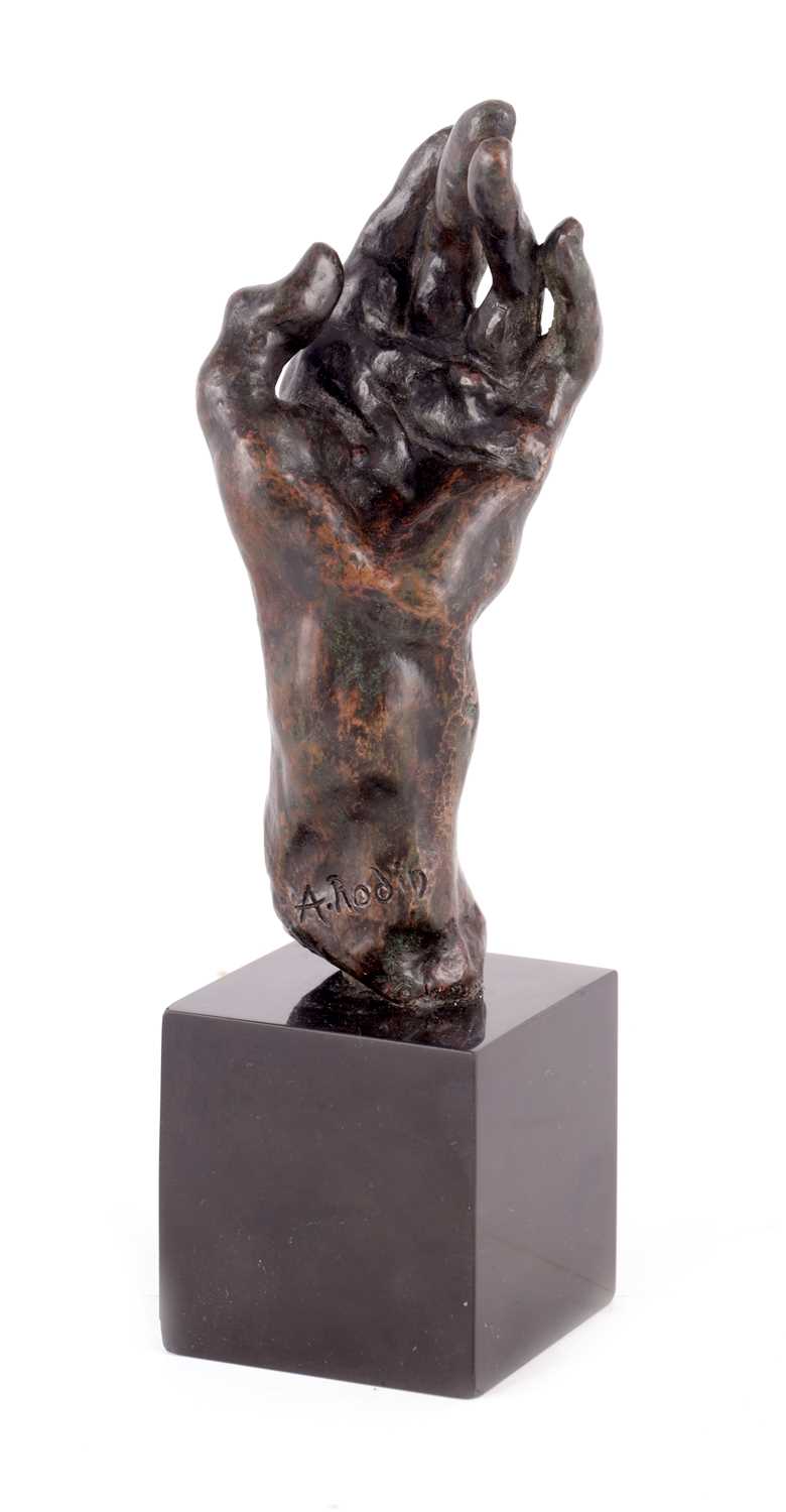 Lot 536 - AUGUSTE RODIN 1840 - 1917.  A PATINATED BRONZE SCULPTURE