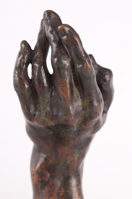 Lot 536 - AUGUSTE RODIN 1840 - 1917.  A PATINATED BRONZE SCULPTURE