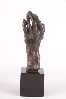 Lot 536 - AUGUSTE RODIN 1840 - 1917.  A PATINATED BRONZE SCULPTURE