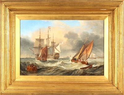 Lot 723 - JOHN WILSON CARMICHAEL (1799 - 1868)  OIL ON CANVAS