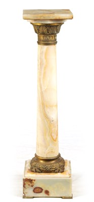 Lot 375 - A LATE 19TH CENTURY ORMOLU MOUNTED ONYX COLUMN
